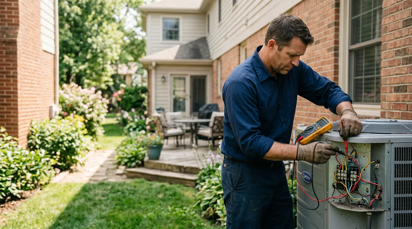 HVAC technician working near Fallbrook, CA